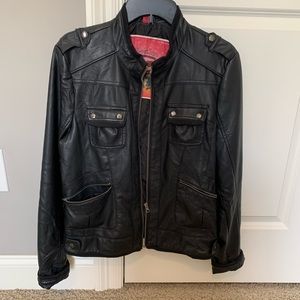 Bernardo faux leather jacket. Black